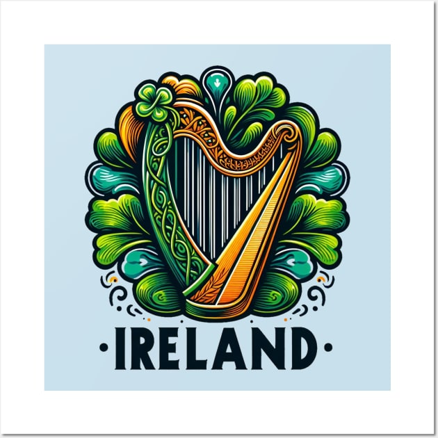 Irish Harp Wall Art by BukovskyART